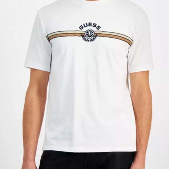 Guess Men's Mojo Relaxed-Fit Embroidered Collegiate Logo Graphic T-Shirt Size M - Picture 1 of 7